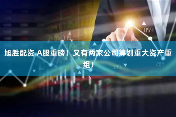 旭胜配资 A股重磅！又有两家公司筹划重大资产重组！